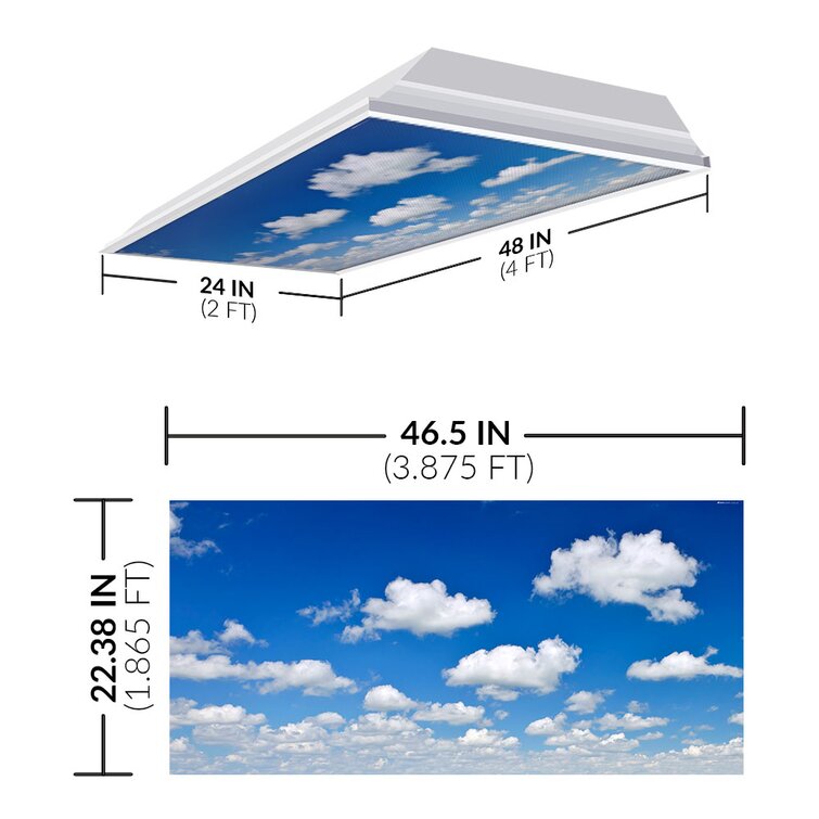 Octo Lights Cloud Classroom Fluorescent Light Covers for Ceiling